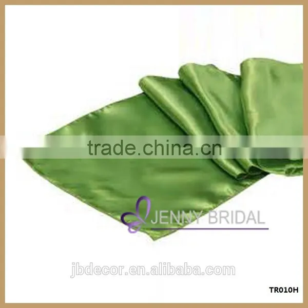 TR010C Luxury Silk Felt Purple Satin Linen Table Runner photo-6