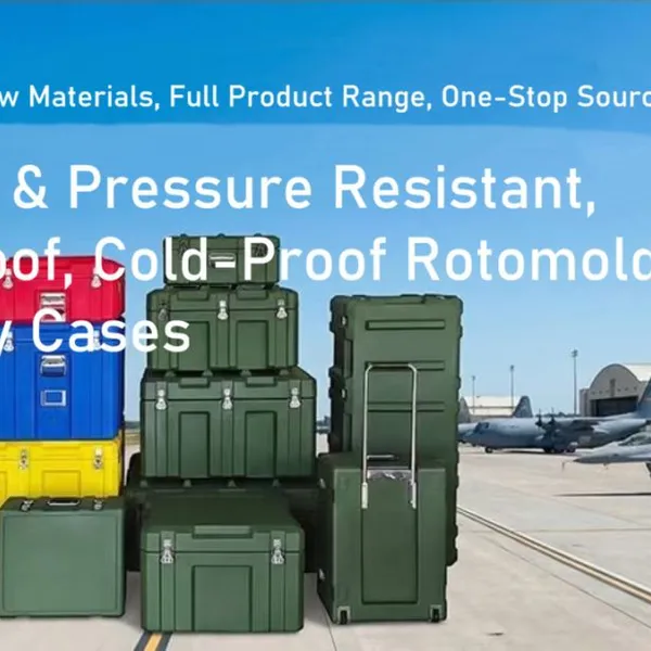 Rotomolded Plastic Tool Box With Handles Plastic Waterproof Rotomolded Medium Size Storage Case With Foam photo-5