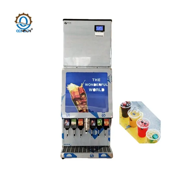 BB-4-1 Commercial Carbonated Beverage Machine With Ice Dispenser 6 Valve Soda Fountain Machine for Fast Food Restaurant photo-2