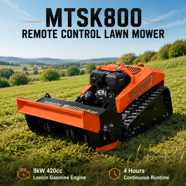 Vigorun MTSK800 Remote Control Pro 9кВт мощный трифункциональный молотковый газонокосилка