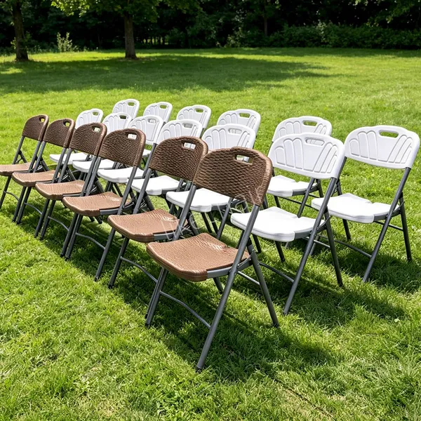 New Color Outdoor Garden Plastic HDPE Folding Chair Eco-Friendly Durable Comfortable Waterproof Folding Plastic Dining Chair