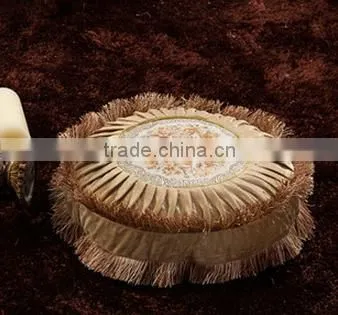 Noble Short Nap Fabric Sofa Cushion and Fringed Embroidered Decor Sofa Pillows photo-4