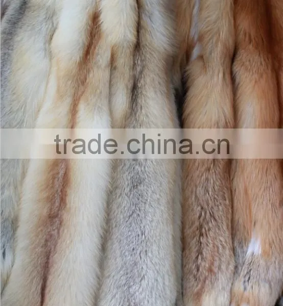 Top Quality Natural Color Red Fox Skin Natural Fur For Garment Wholepieces