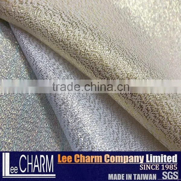 Silver and Golden Luxury Metallic Satin Fabirc photo-5