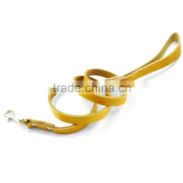 China Supplier Flat Leather Walking Dog Leash photo-5