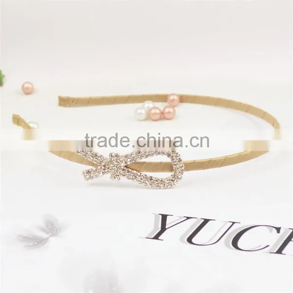 2015 Fashion Party Pearl Crystal Rhinestone Headwear Punk Hair Bow Headband photo-2