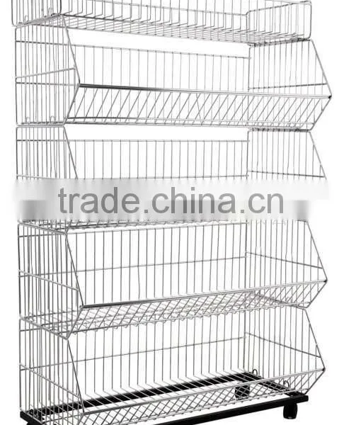 wire mesh basket stackable