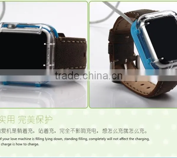 Clear Cover Case Protecter PC Charging Protecter Film for Apple Watch For Iwatch 38mm 42mm MT-4328 photo-5