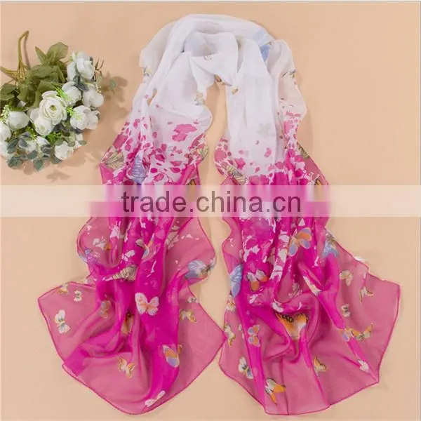 2015 Hot Selling Low Pricde Fashion Lady Colorful Silk Scarf photo-2
