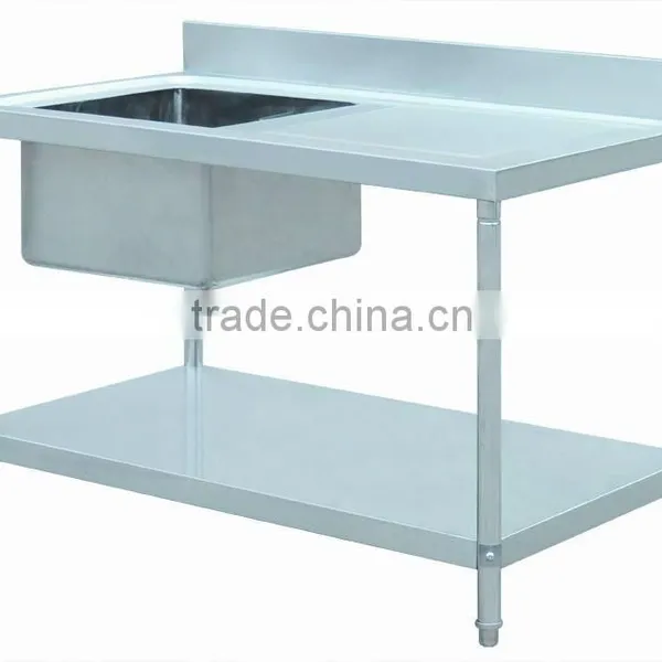 Single Sink With Drain Board/Kitchen Sink for Resturant