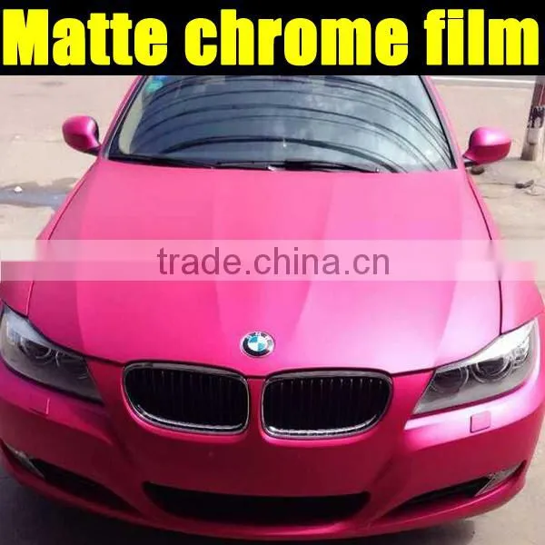 Matte Chrome Red Vinyl Film With Air Free Bubbles 1.52*20m per Roll photo-2