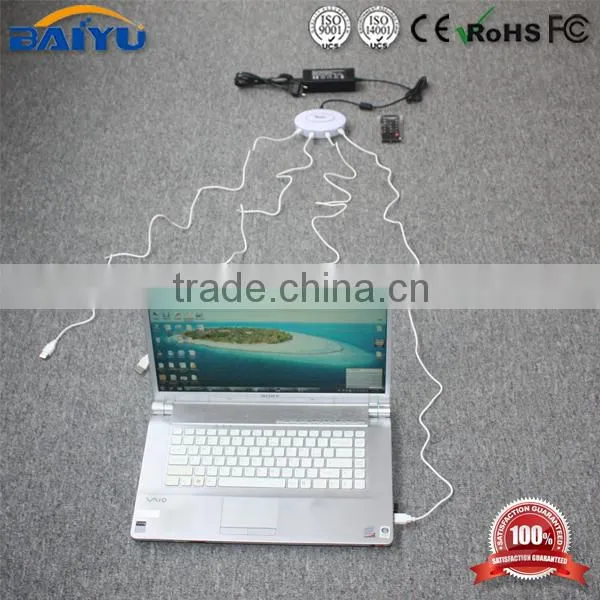 Hot-Multichannel 4 Ports Alarm Display Holder. With Alarm Function. Can be Used for 4 Pcs Laptop. (bluetooth Remote Control) photo-2