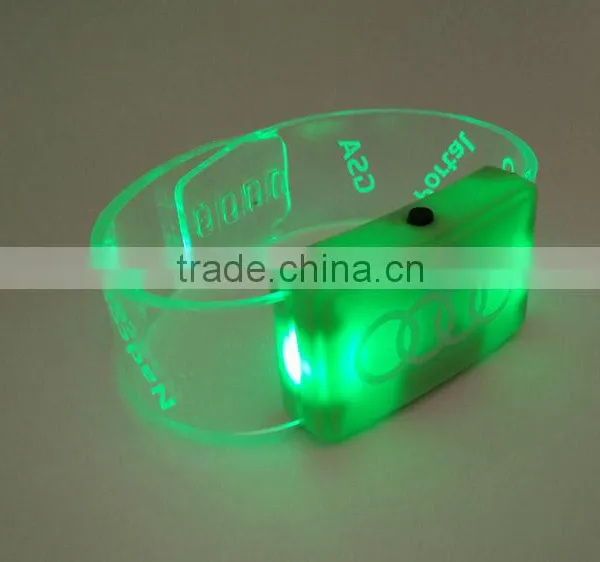 Happy Birthday Gifts Customized Plastic Flashing Led Light Up Bracelet photo-2