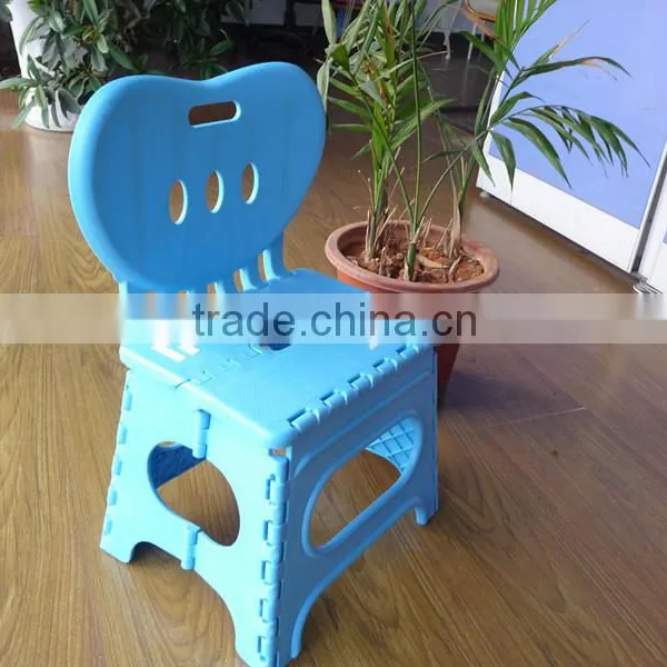 2016 New Design Plastic Kids Portable Folding Step Stool With Backrest photo-3
