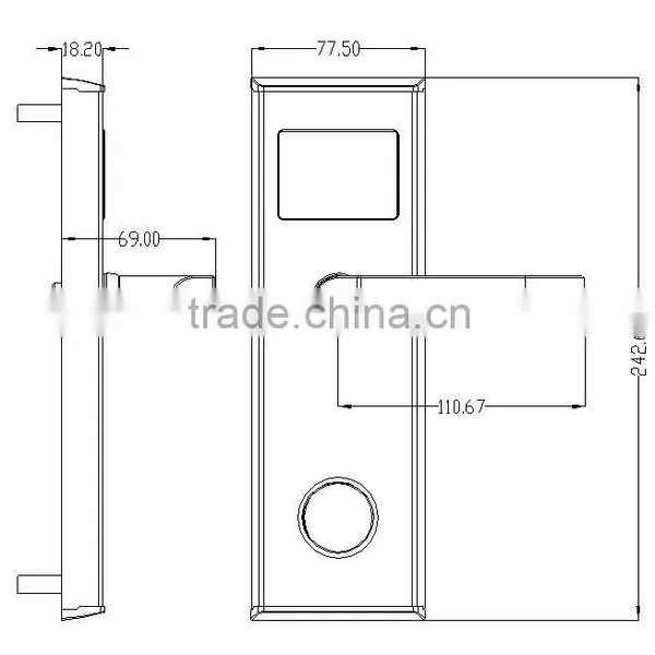 GD Hotest Wood Hotel Handle Door Lock photo-6