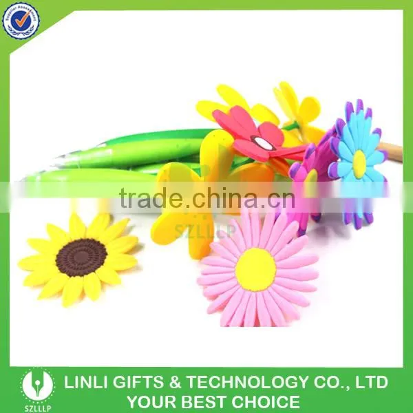 Customized Printed Promotional Silicone Flower Ball Pen, Flower Pen, Flower Ballpoint photo-2