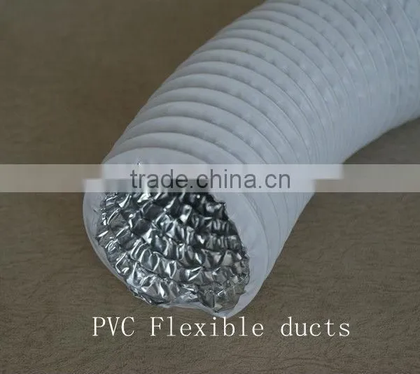 Aluminum Foil Coated White PVC Flexible Duct/Combined White PVC Duct Manufacturer photo-2
