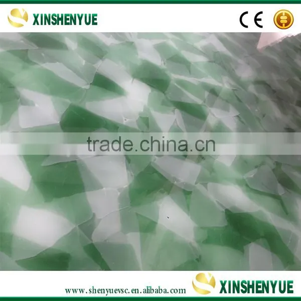 Building Material Aquamarine Crystallized Glass Panel