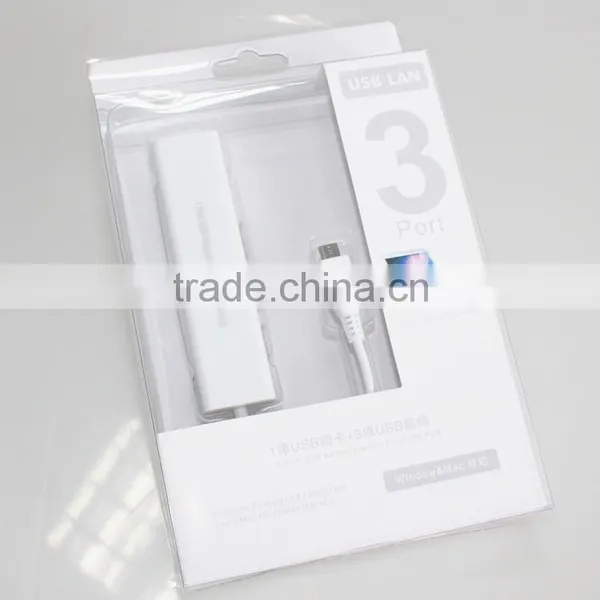 Micro USB to Network LAN Ethernet RJ45 Adapter With 3 Port USB 2.0 HUB Adapter photo-3