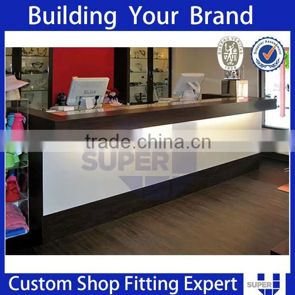 Designer Beauty Wooden Salon Reception Desk Counter photo-2