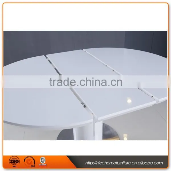 2016 New Designs White Light Expandable Round Dining Table photo-5