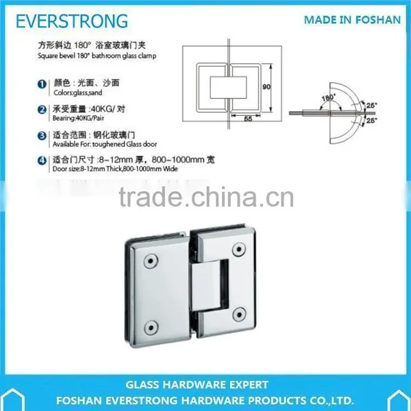 Everstrong ST-A019 180 Degree Glass to Glass Stainless Steel Glass Door Hinge photo-2