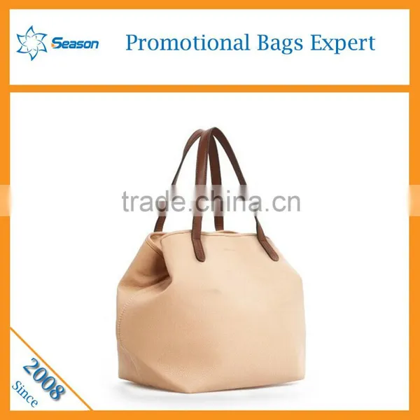 Simple Women Pu Tote Bag for Shopping Wholesale Handbag China photo-2