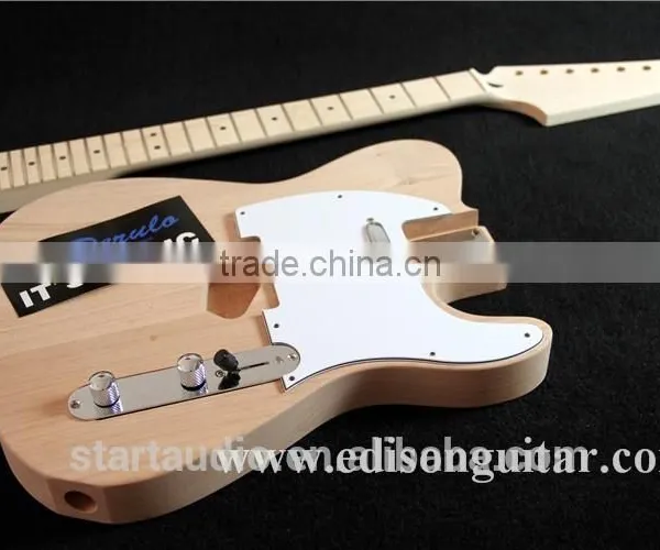 DIY Unfinished Electric Guitar Kits Solid A Level Mahagany Body MX-001 photo-2