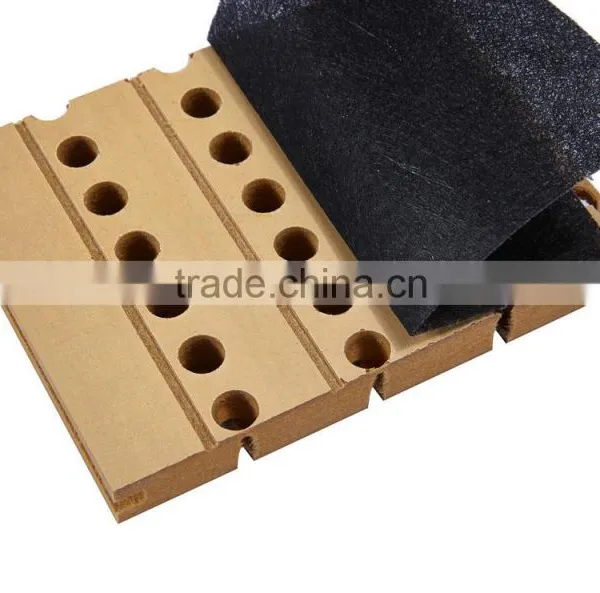 Wood Fiber Material Board Acoustic Groove Panel for Wall Decoration photo-5