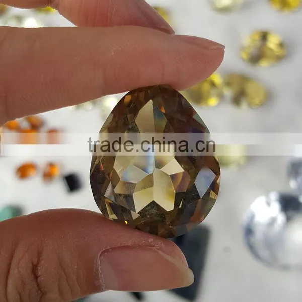 Tear Shaped Faceted Citrine Crytal Beads Crystal Pendulum Jewelry photo-5