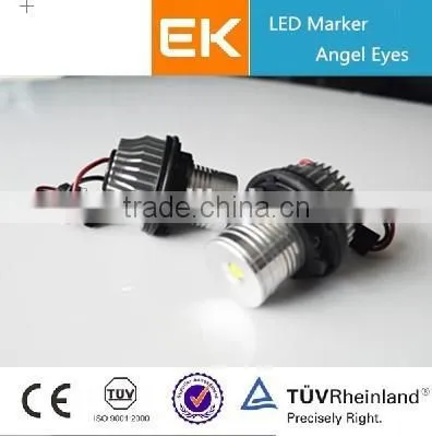 EK Favorites Compare Angel Eyes Heads Headlights Black Angel Eye Projector Headlights LED Angel Eyes Halo Rings photo-3