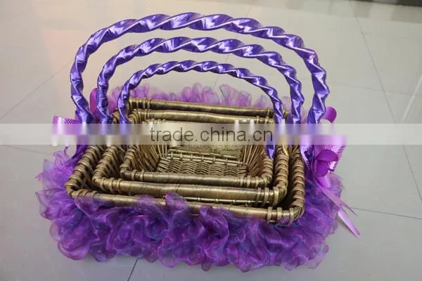Handmade Bamboo Fruit Basket for Food and Fruits