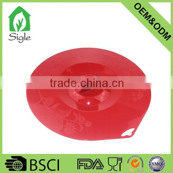 Food Grade FDA Colorful Large Size Round Shape Silicone Tea Bowl Cup Cover Lid