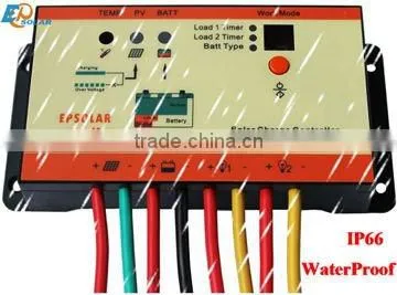 10A DC12V/24V Waterproof and Dual Load Output Solar Controller Regulator LS1024RPD photo-2