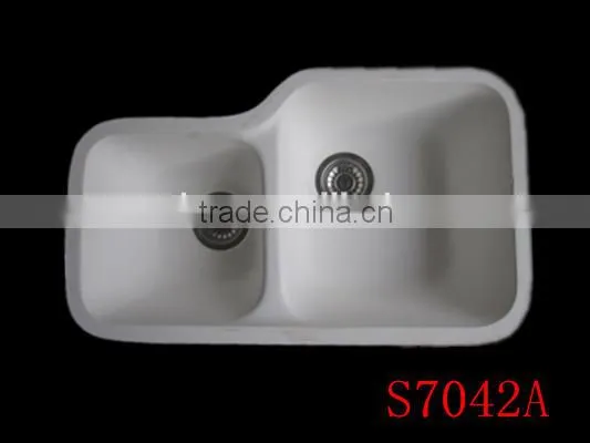 Kitchen Ware Acrylic Artificial Stone Kitchen Sink Double Bowls Resin Sink,wash Basin,Double Sinks Kitchen photo-5