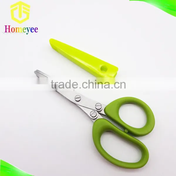 2016 Herb Scissors 3 Baldes Scissors for Paper Cutting and Chop Herbs Fast photo-5
