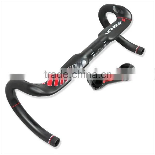 2016 Xinshun Mountain Bikes Carbon Handlebar Mtb Road Bike Accessories Bicycle Parts Grips With Stem BH2120 photo-4