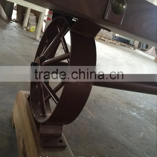New Design Restaurant Wooden Set Ornamental Iron Industrial Table photo-5