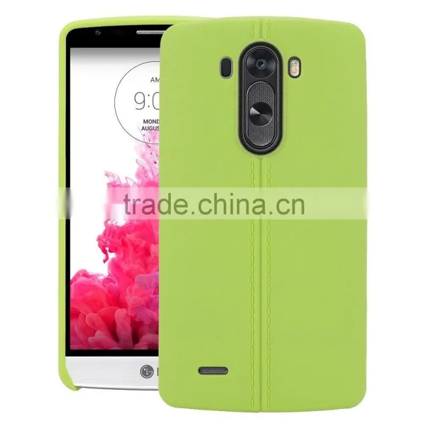 High Quality Phone Accessories Soft TPU Leather Pattern Finish Mobile Case Phone Back Cover for LG G3 photo-4