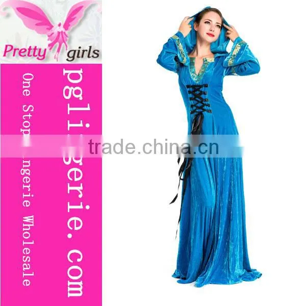Blue Sexy Dress Long Evening Gown For Mature Woman photo-5