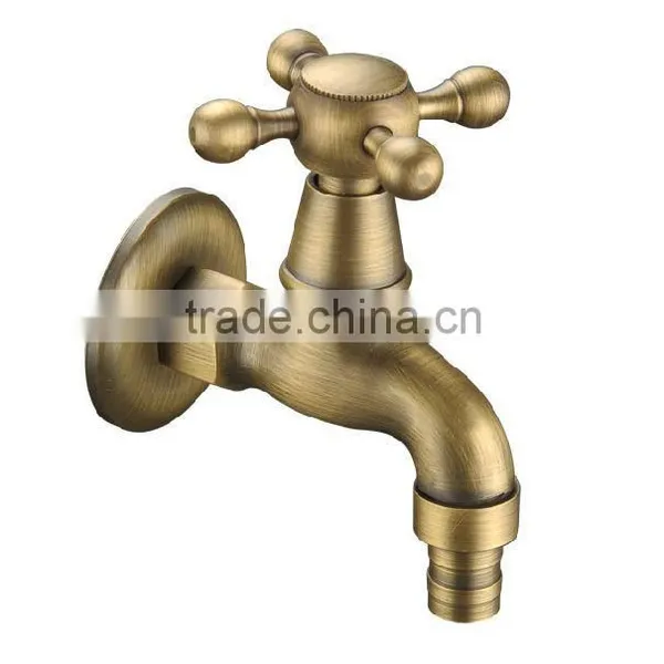 Antique Solid Brass Laundry Sink Bar Washing Machine Faucet Mixer Bathroom Water Tap 0695