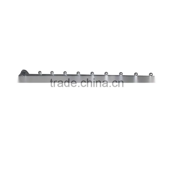 Chrome Oval Tube Slanting Tube Clothes Hanging Metal Display Hooks With Ball Stopper photo-3