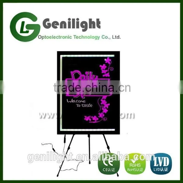 LED Illuminated Acrylic Writing Erasable Message Board With Scratch Proof Panel photo-3