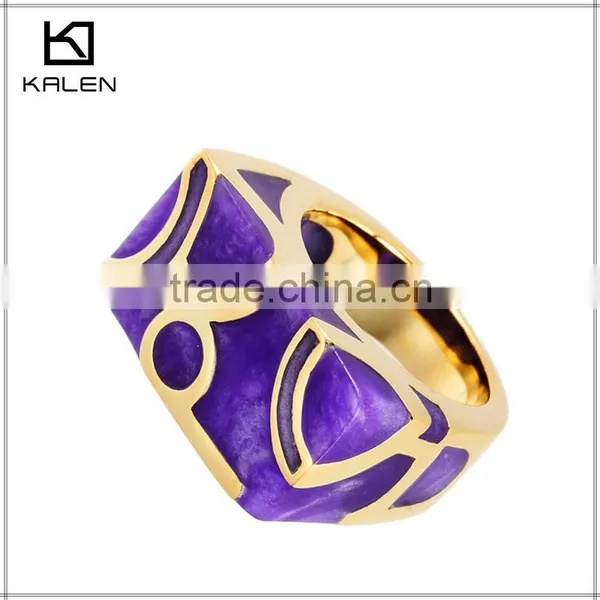 2015 Beautiful Fashion 22k Dubai Gold Finger Ring Engagement Designs photo-5