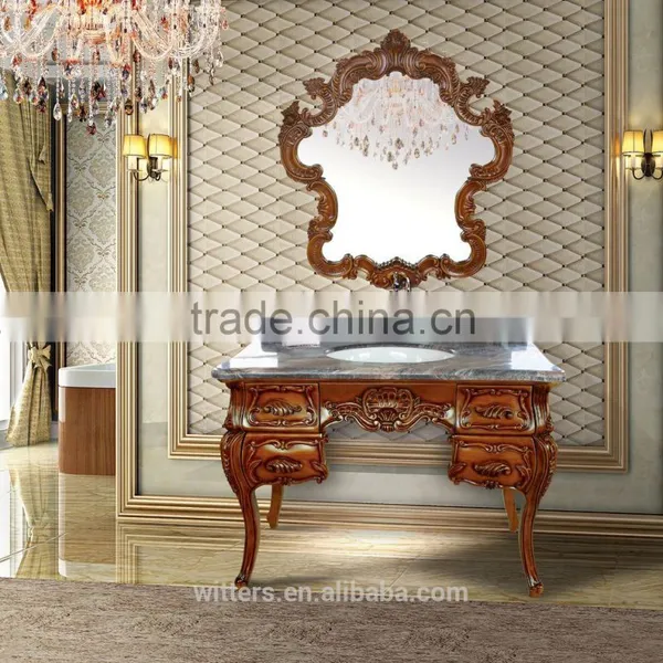 European Modern Antique Round Bathroom Vanity Furniture WTS619 photo-6