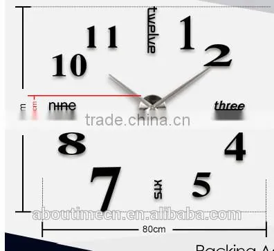 3D Removable Vinyl Decal EVA Clock Design Wall Sticker photo-5