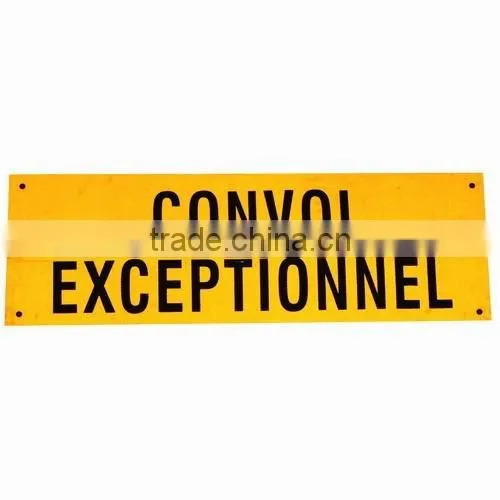 European Warning Flag With Reflective Warning Sign in French photo-3