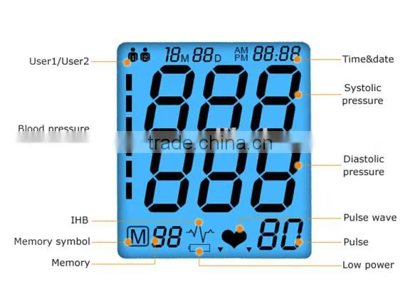 Large Size Blue Backlight Blood Pressure Monitor photo-6