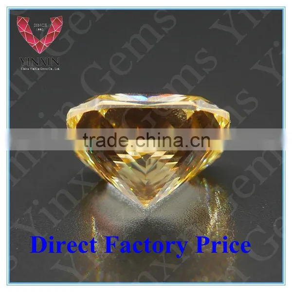 Loose Square Cut Beads for Sale/Synthetic Golden Yellow CZ for Jewelry photo-2