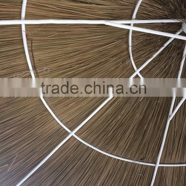 THATCH SEAGRASS PALM LEAF BEACH UMBRELLA & BAMBOO FUNRITURE_CHEAP PRICE photo-2